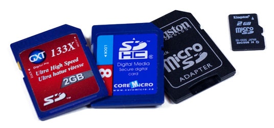 carte mémoire sd mmc compact flash